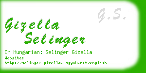 gizella selinger business card